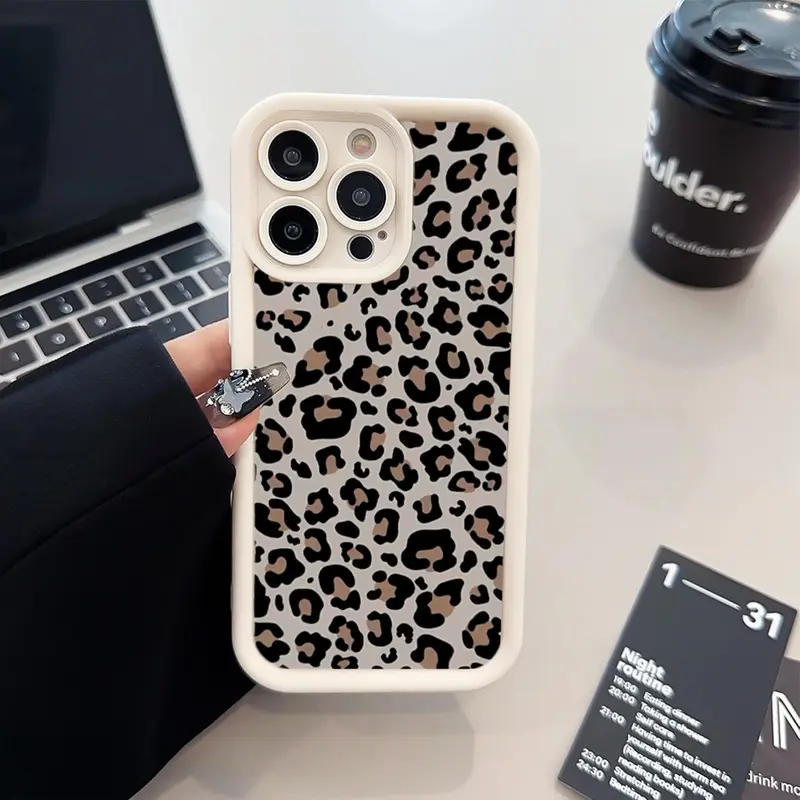 Fashion Leopard-pattern Phone Case, Anti-drop Cellphone Protective Case, Total Protective Shockproof Mobile Phone Cover for iPhone 0