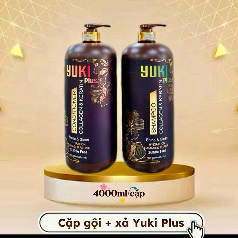 2000ml Dầu Gội Xả YUKI plus Chăm Sóc Tóc Dưỡng Tóc daugoi cap