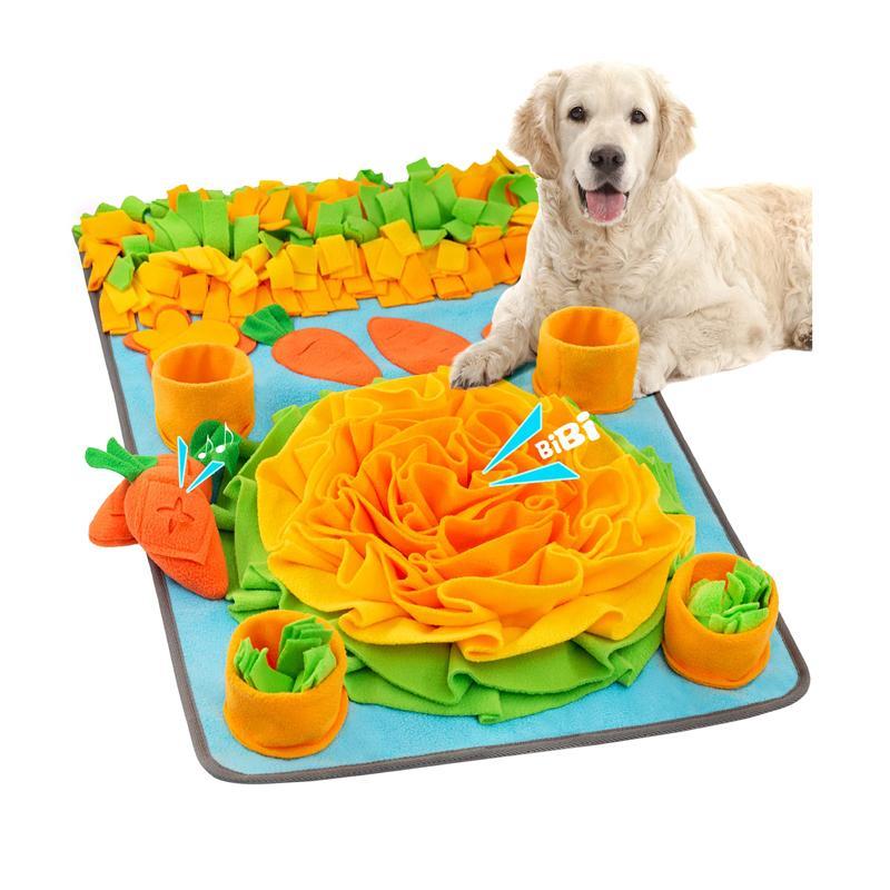 Sniff Dog Food Mat, Carrot Design Pet Sniff Feeding Mat, Interactive Dog Puzzle Toys for Training & Stress Relief, Pet Snuffle Pad, Pet Supplies 0