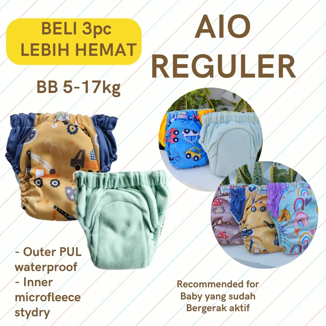 Aio Reguler ningrat untuk Bayi Gerak Aktif 5-17kg