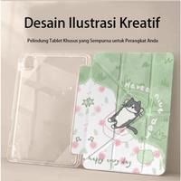 Gambar Tablet Case For iPad Air1/2 Gen 5/6-9.7",Air3/Pro-10.5",Air4/Air5  10.9",Air6/Air7 11" ,M2/M3 10th/iPad 11th 2025 ,2020/21/22-Pro 11", Pro11" M4 2024, 20/21/22 Pro12.9" ,2024-Pro13",Cartoon Green Grass Cute Little Dog Pattern Cover - HD465, Air1/2 Gen 5/6-9.7" dari LGEE CASE Kota Tangerang 1 Tokopedia