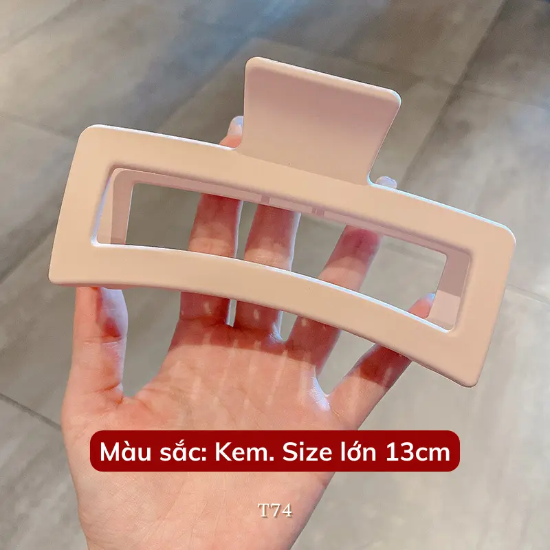 Kẹp tóc nữ hình chữ nhật dạng dài loại lớn phong cách Basic dễ thương phụ kiện thời trang - Mely T74 2