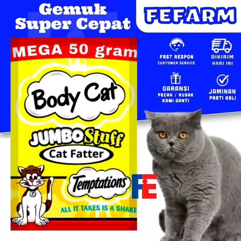 Suplemen Penggemuk Kucing Body Fat 50gr FEFARM 0