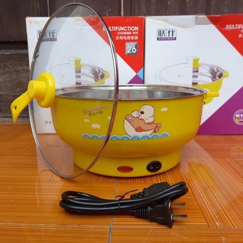 [Siêu Sale] Nồi Lẩu Điện Đa Năng 28cm inox Công Xuất Mạnh Nhanh Nóng, Chiên, Xào, nấu canh,súp.. 2