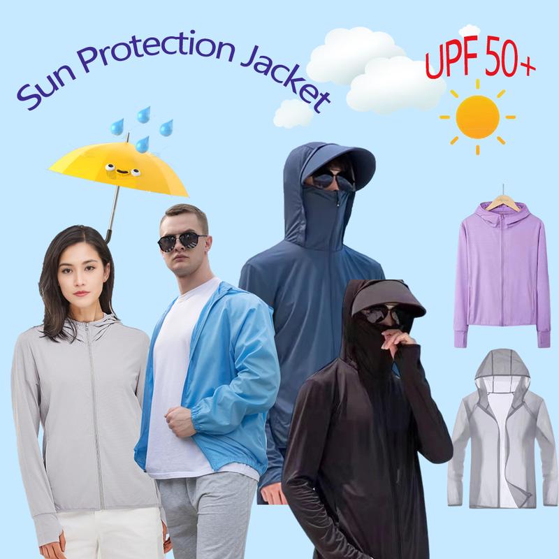 UPF50+ Ice Silk Sunscreen Clothing for Women and Men UV Protection ...