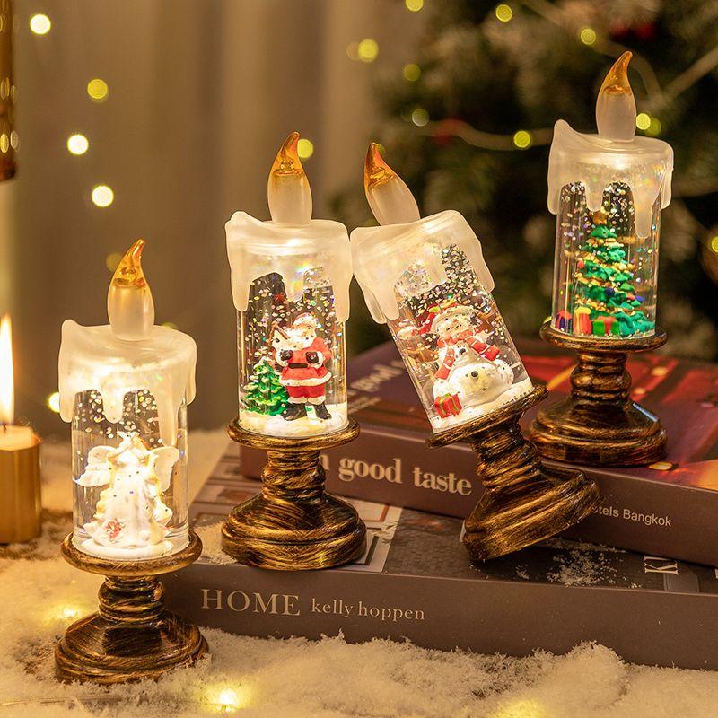 Product Introduction of New Christmas Decorations Candle Lights Snowflake Lights Christmas Crystal Ball Lights Creative Christmas Gifts 0