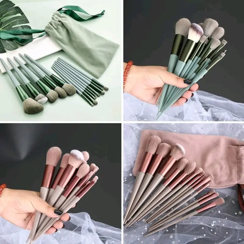 Kuas Makeup Set Brush Eyeshadow/Bedak/Blush on/Highligter (13pcs) 1
