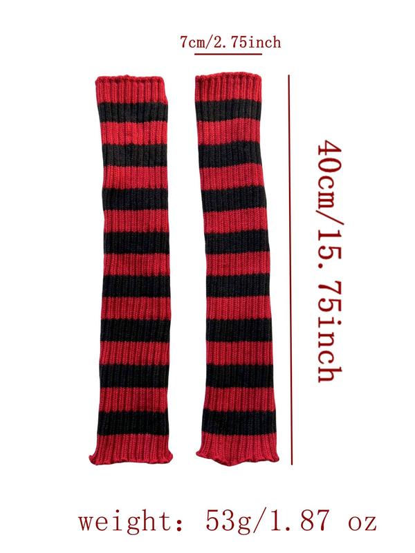 Women's Punk Style Colorblock Arm Sleeves & Leg Sleeves (1 Set), Cute Trendy Arm Sleeves & Leg Sleeves, Fashionable Clothes Accessories for Daily & Party Decoration 1