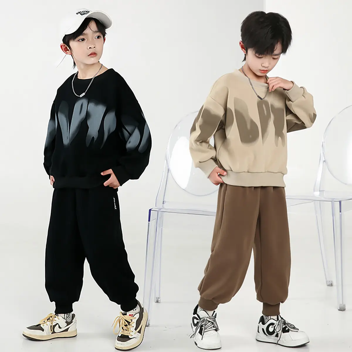 Set bộ quần áo thu đông bé trai 15-45kg, chất dày dặn, co giãn. Bộ quần áo thu đông cho bé trai 4-15 tuổi, bộ nỉ dài tay bé trai