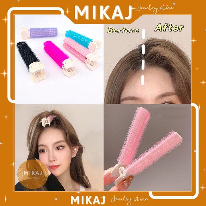 Lô uốn tóc mái bay xoăn sóng tự dính cỡ lớn có kẹp to bằng nhựa kiểu dáng Hàn Quốc MIKAJ STORE