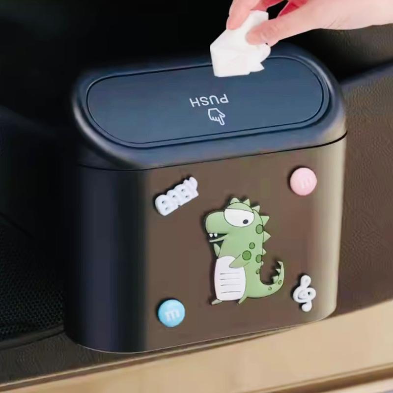 Thùng rác mini gắn cửa xe hơi hoạ tiết hoạt hình 3