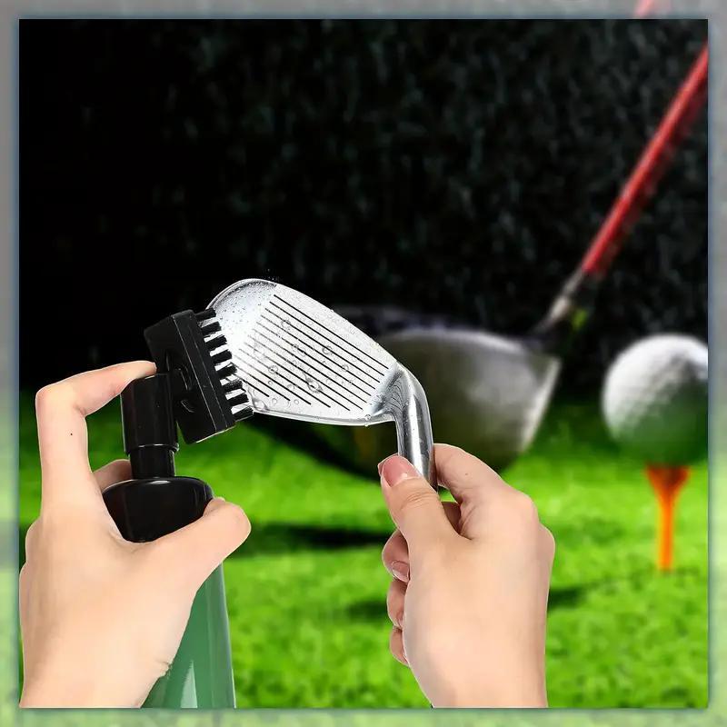 Golf Cleaning Tool Set, 1 Set Golf Brush & Water Spray Brush & Pull Rope Buckle Kettle & Brush, Golf Club Head Cleaning Tool 3