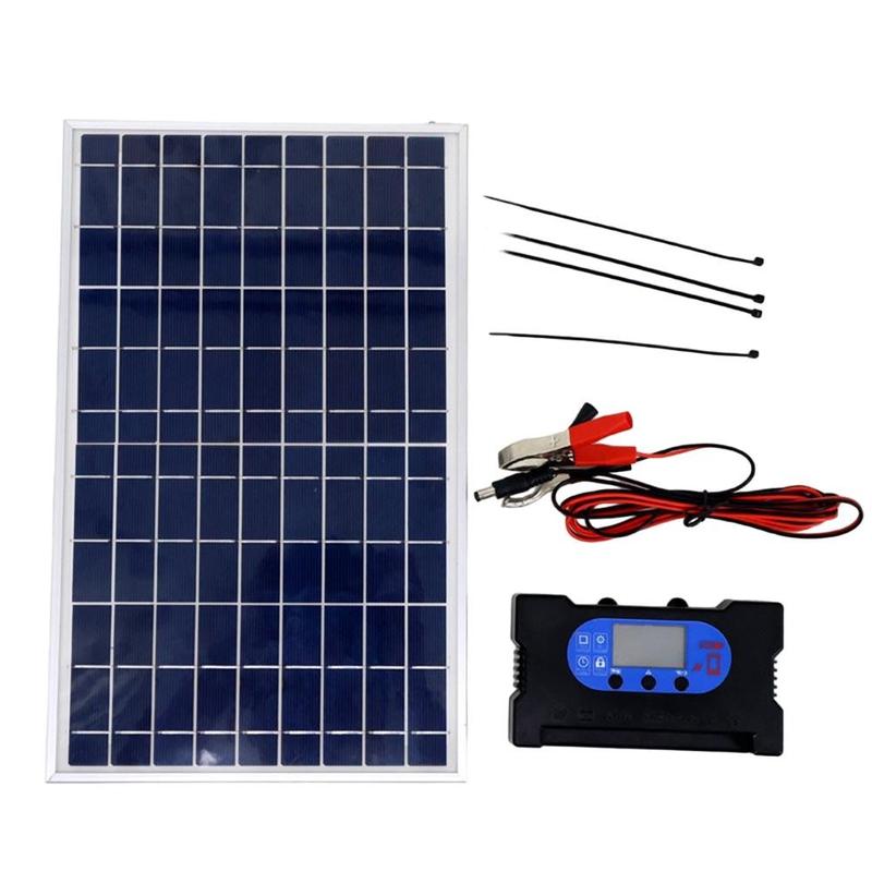 10W 12V/18V solar panel kit with Controller and crocodile  clip IP65 waterproof 2