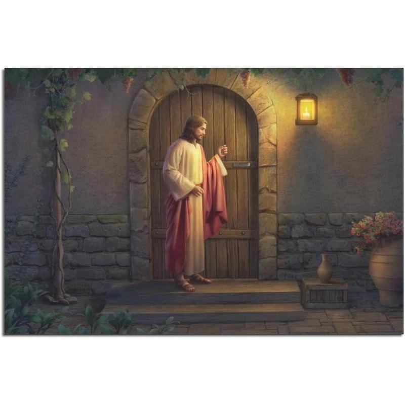 Jesus Christ Knocking at The Door Canvas Wall Art Print Poster - TikTok ...