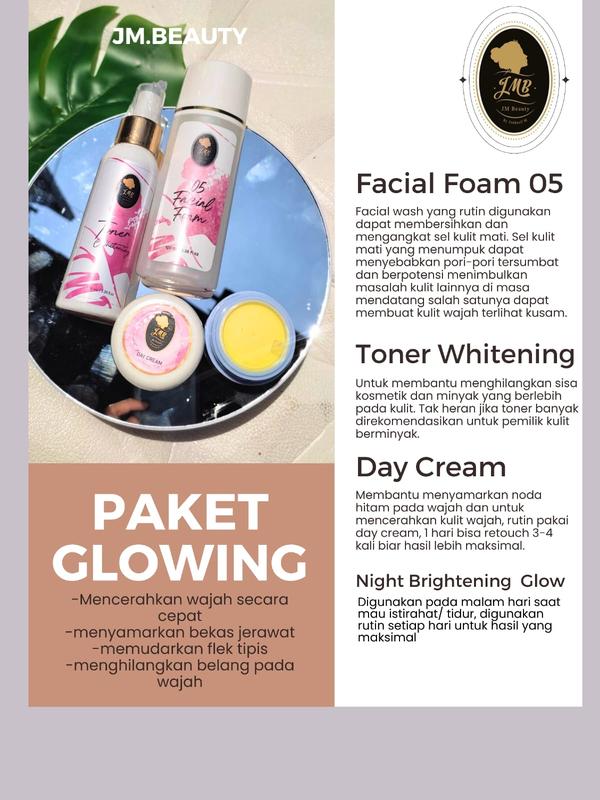 Jmb paket glow / glowing - JM BEAUTY SKINCARE -  JMB CANGGU MOJOKERTO  Mencerahkan Wajah 3