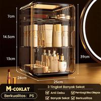 Gambar LuvHome Rak Kosmetik Dengan Laci Anti Debu Tempat Make Up Skincare Rak Akrilik Multifungsi / Tempat Penyimpanan Dengan Tutup Acrylic Storage Organizer Drawer Cosmetic - S-3 Susun Coklat dari LuvhomeMall Kota Tangerang 3 Tokopedia