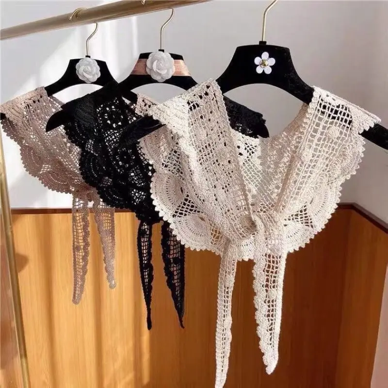 FAKE COLLAR JEPANG TABIR SURYA APLIKASI KERAH RENDA BAJU 0