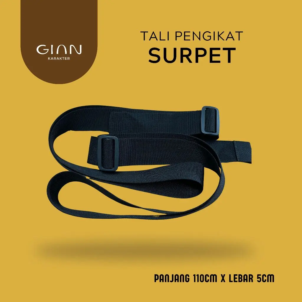 Tali Strap Pengikat surpet Multifungsi Hitam 110 x 5cm
