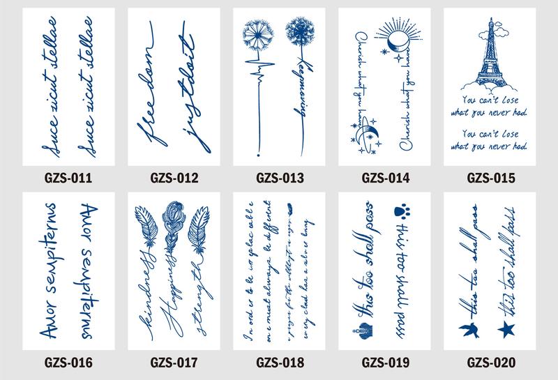 Product Introduction of Herbal Juice Semi-Permanent Temporary Tattoo Stickers Waterproof Long-Lasting Alphabet Fresh Style Tattoos tattoo  sticker  30  days 4