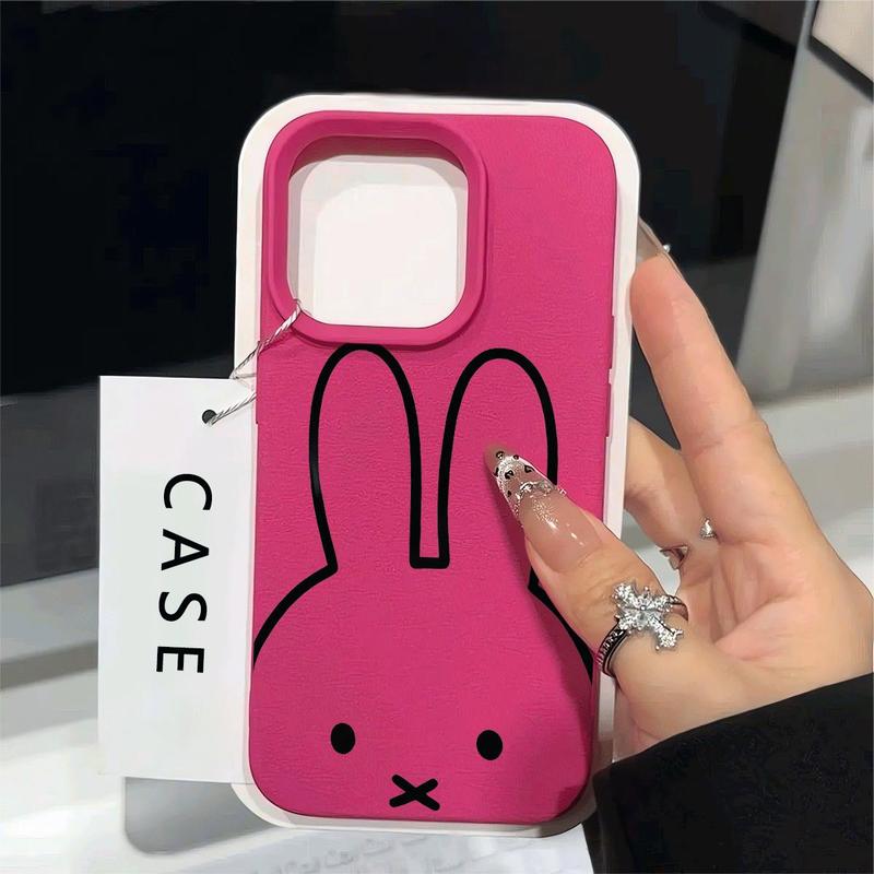 Dòng đơn giản nửa đầu thỏ cho iPhone 17 16 15 trường hợp 14 13 17pro 17air 17promax đơn giản 16 chống rơi 16plus cá tính 15