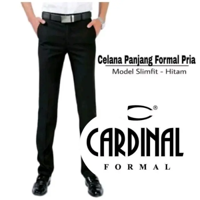 Celana Formal slim fit merk cardinal original warna hitam size 28-38. 1