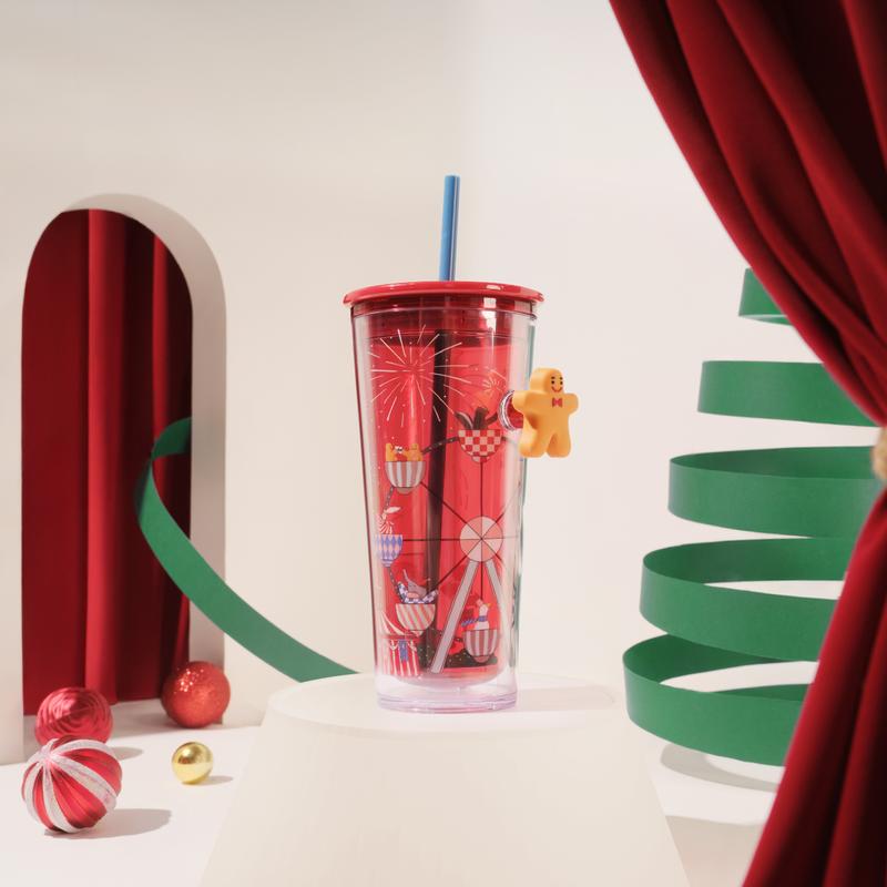 Bình Starbucks Coldcup 16OZ (473ml) PL HOLIDAY CARNIVAL FERRIS WHEELS