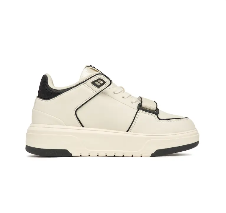 [Full Box Hidentag] Giày Chunky liner mid basic đen trắng , giày sneaker thể thao quai dán cổ lửng logo đen Leather Shoes