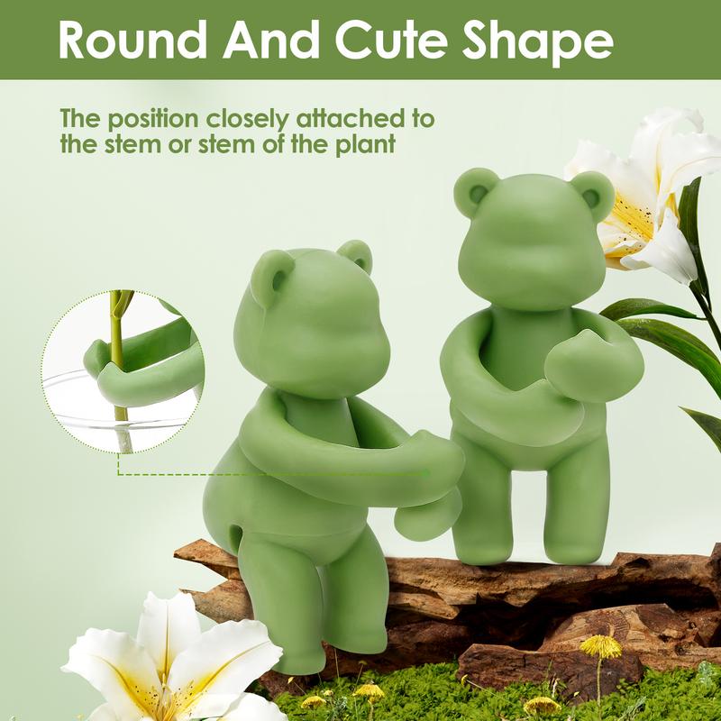 Product Introduction of 2 Pcs Little Bear Shape Flower Propagation Friends Decorative Leaf Buddy Flower Support for Stems Sprouts Shoots and Cuttings rf1P1 36