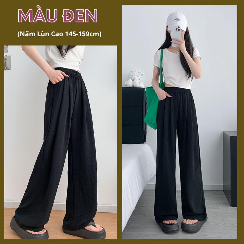 Product Introduction of Quần Ống Rộng Nấm Lùn Vải Lụa Băng Thoáng Mát, Quần Gió Nữ Cạp Chun Cao Cấp Lên Dáng Siêu Xinh Ong Women MS54 20