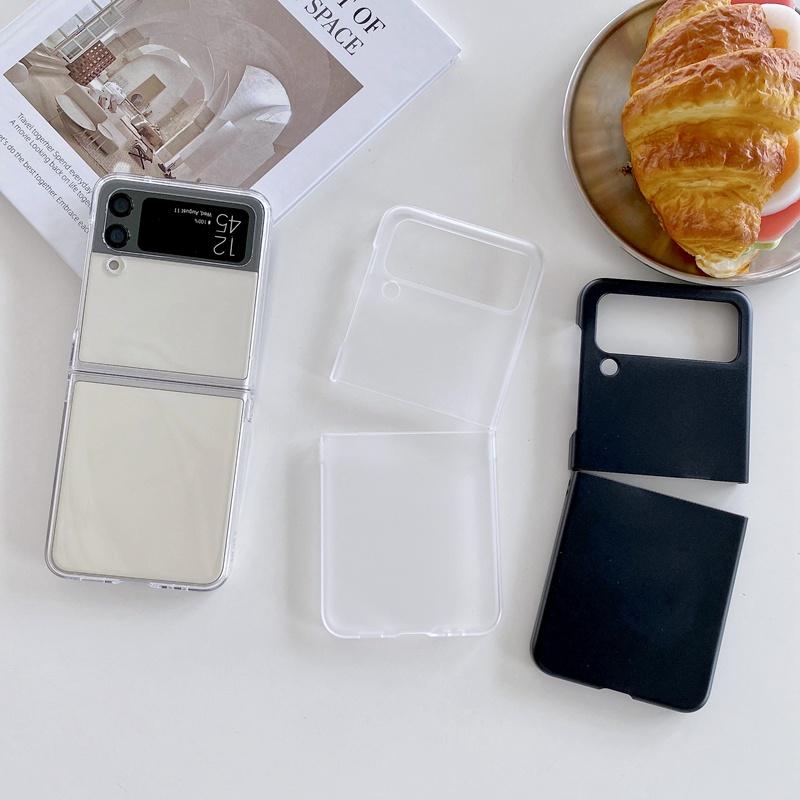 Ốp PC, Dành Cho Samsung Galaxy Z Flip6, Flip5, Flip4, Flip3, Chống Vân Tay, Siêu Mỏng, Lưng Cứng, Bảo Vệ Trong Suốt, Mịn, Ốp Trong Suốt