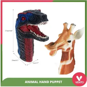 Mainan Boneka Tangan Kepala Animal Hand Puppet Bahan High Karet Quality
