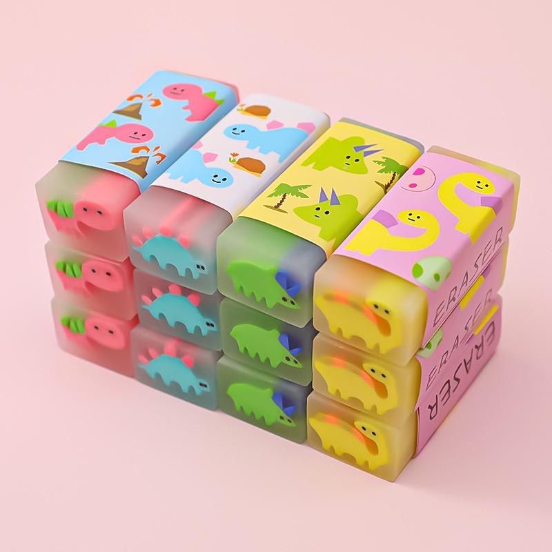 Combo 3 viên gôm tẩy bút chì Khủng Long và trái cây Cute dễ thương 1