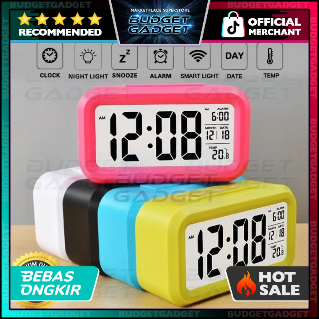 Taffware Jam Meja LCD Digital Clock with Alarm JP9901