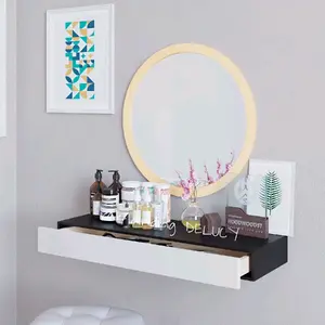 Rak Dinding Ambalan Laci Melayang Rak Laci Minimalis Tempat Penyimpanan Kosmetik Serbaguna 60×20cm Dipasang di Dinding Modern