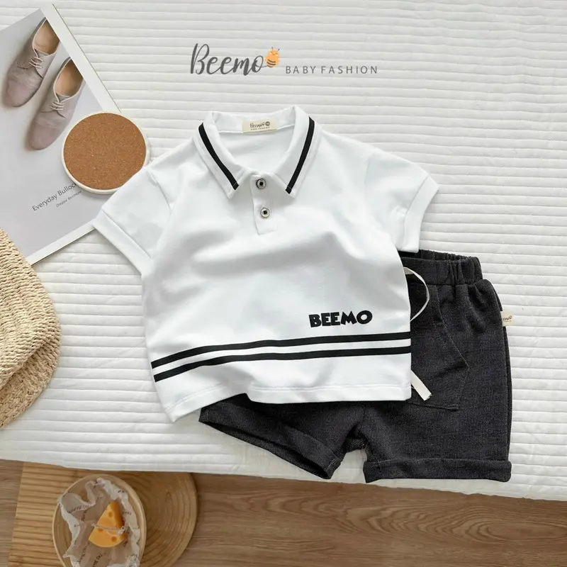 BEEMO A034 Áo Polo Bé Trai Chất Liệu Cotton Mềm Mịn, Thấm Hút Mồ Hôi, Co Giãn 4 Chiều - GINBIN KIDS 5