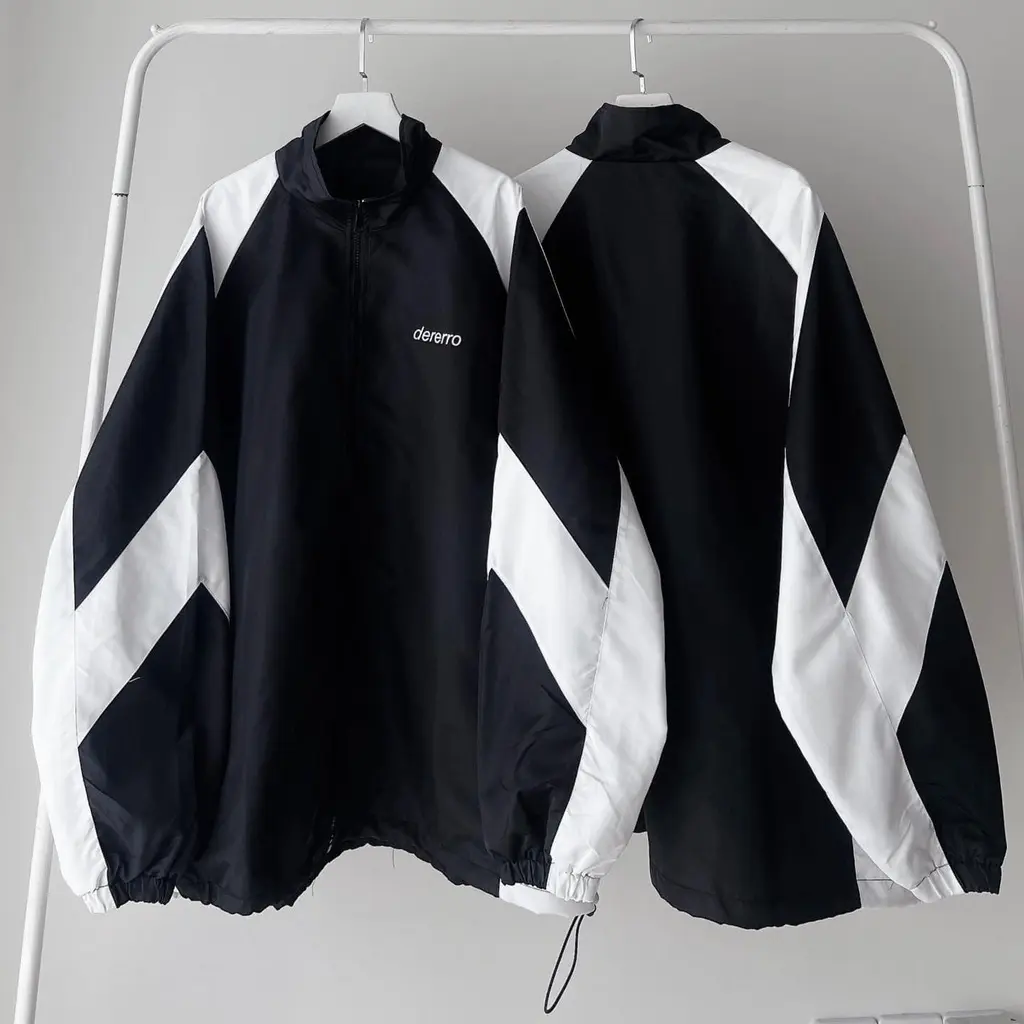 Áo Khoác Dù - Áo Khoác Gió Dererro Logo Thêu Dài Tay Form Rộng Vải Dù Hai Lớp Unisex Nam Nữ Lana Jacket Top