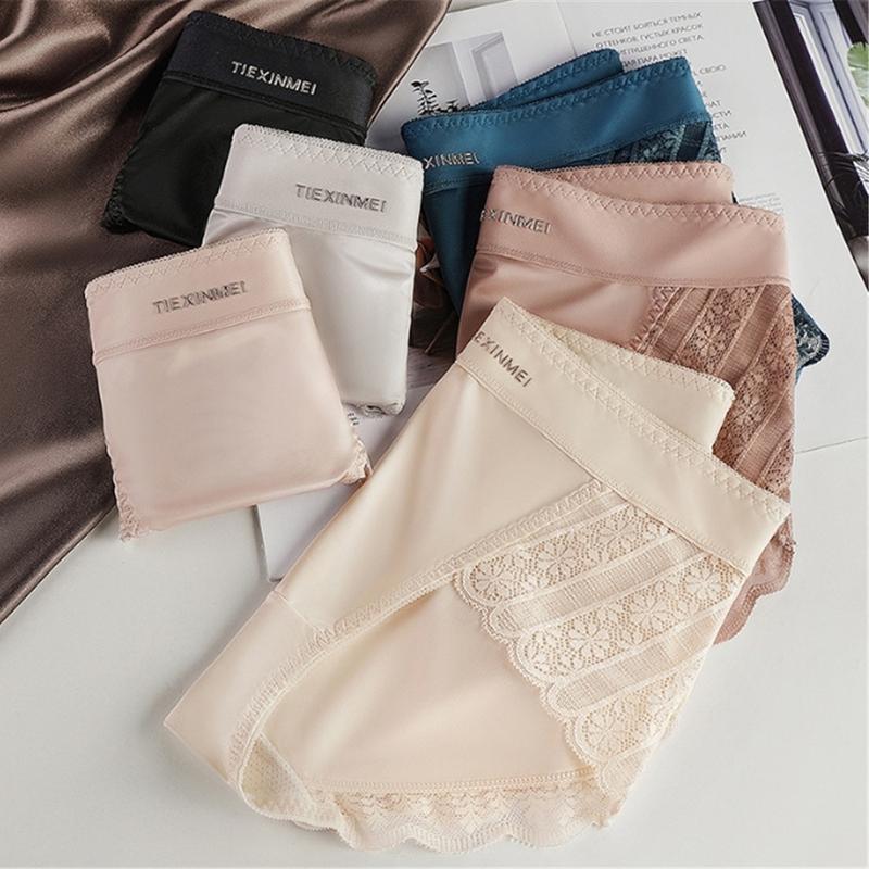 Product Introduction of Đồ Lót Ren Không Đường May, Dành Cho Phụ Nữ, Giá Cả Phải Chăng, Ren Satin Sang Trọng, Cạp Cao Giữa, Thoáng Khí, Làm Bằng Lụa Lạnh Mùa Hè, Ngầu Và Thoải Mái, Thân Thiện Với Làn Da 18