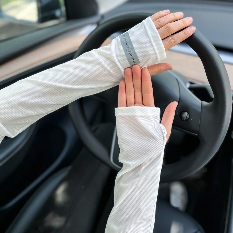 Tay Áo Băng, Chống Nắng Mùa Hè, Làm Bằng Lụa Lạnh, Chống Tia Cực Tím, Dành Cho Nam Và Nữ, Dáng Rộng Thích Hợp Cho Mùa Hè, Không Bóp, Mỏng, Lý Tưởng Để Đạp Xe Và Lái Xe Ngoài Trời Sport Chạy Xe Đạp Phụ Kiện 7