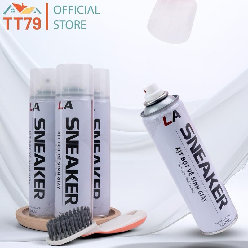 (Tặng Bàn Chải) Combo 3 Chai Xịt Tạo Bọt Vệ Sinh Giày Sneaker Cao Cấp - TT79