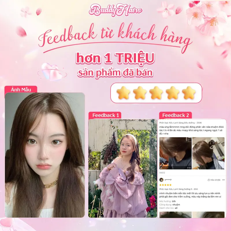 Thuốc nhuộm tóc Nâu Lạnh Sáng, Nâu Lạnh, Nâu Trà Sáng không cần dùng Thuốc tẩy tóc Buddyhairs, Buddyhair, Buddy.hairs Đổi Màu Tóc 4