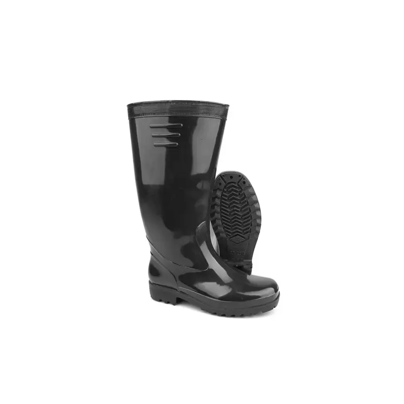 Fusha Boots Hitam 818-2 Sepatu Boots Tinggi Karet Murah Ringan Anti Air Slip 2