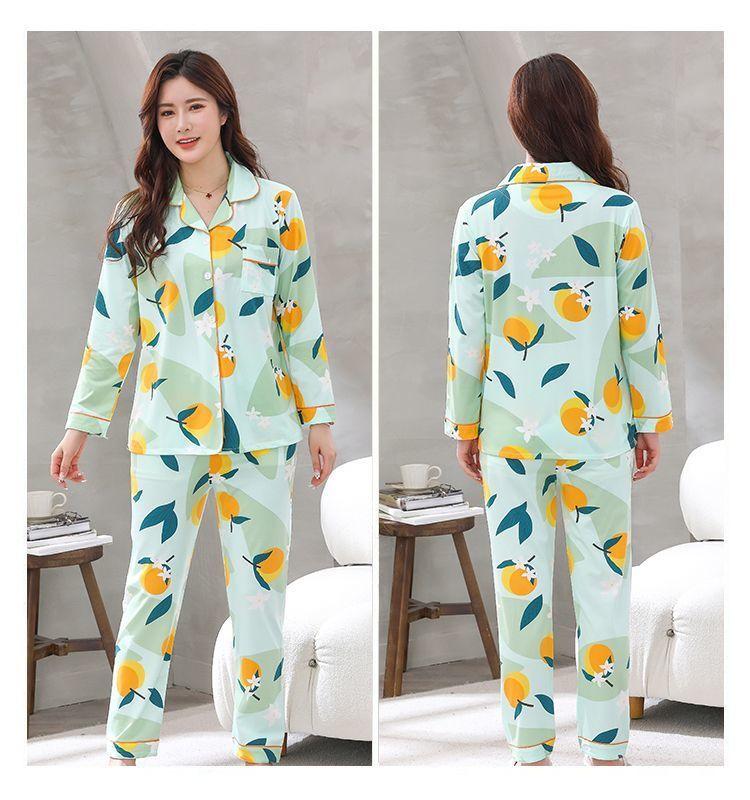 Product Introduction of Bộ Đồ Ngủ, Cao Cấp, Dành Cho Nữ, Mùa Xuân Và Mùa Thu, Dài Tay, Bộ Đồ Cardigan, Phong Cách Hàn Quốc, Thiết Kế Ngọt Ngào, Ngoại Cỡ, Thích Hợp Cho Mùa Thu Và Mùa Đông, Đồ Mặc Nhà 11