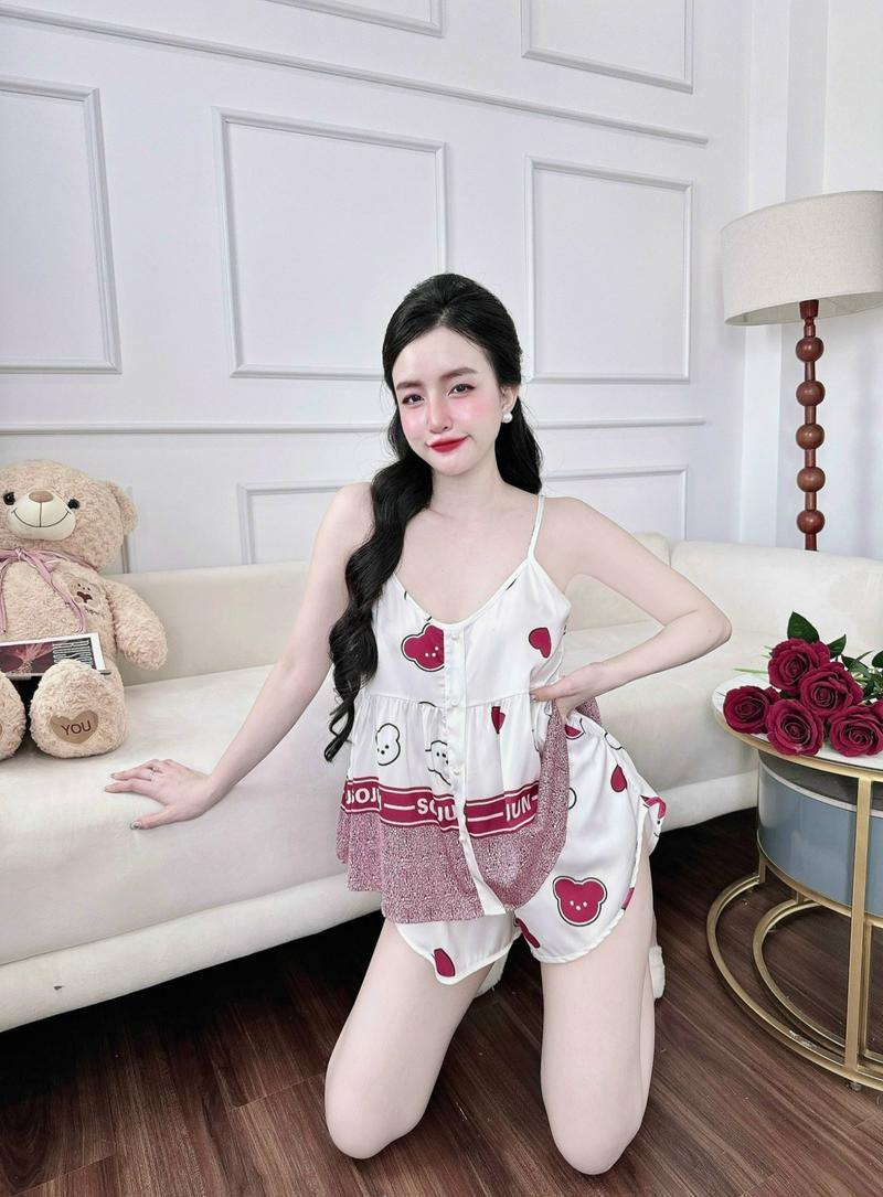 Product Introduction of Đồ Ngủ Sexy Bộ Latin 2 Dây Đô  Nút Ngọc Dưới 65Kg 54