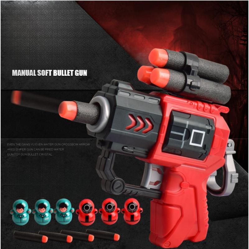 Product Introduction of Squid Game Manual Soft Shot Gun for Toy and Hobbies toygun 6