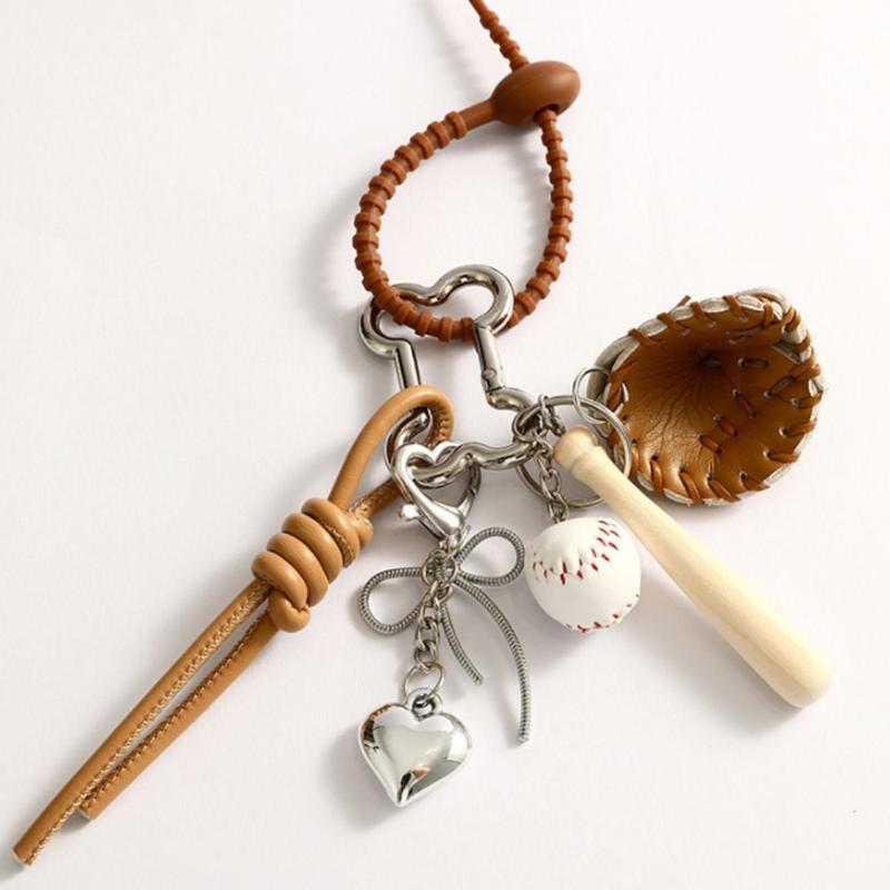Dây Chuyền Chìa Khóa, Thủ Công Tự Làm, Thời Trang, Bóng Chày, Tennis, Golf, Phong Cách Thể Thao, Dây Buộc, Phụ Kiện, Thích Hợp Làm Quà Tặng Ngày Lễ Tình Nhân 6