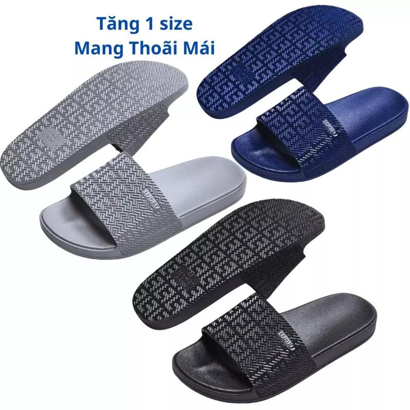 Dép quai ngang nam nữ luofu, COMBO 3 đôi dép cao su đúc không thấm nước bền rẻ đẹp DéP Đế Bằng Slipper