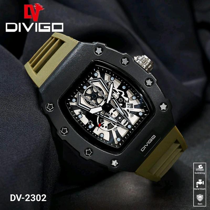 Product Introduction of jam tangan pria divigo dv 2302 analog sport strab rubber tabggal aktif Analog 3