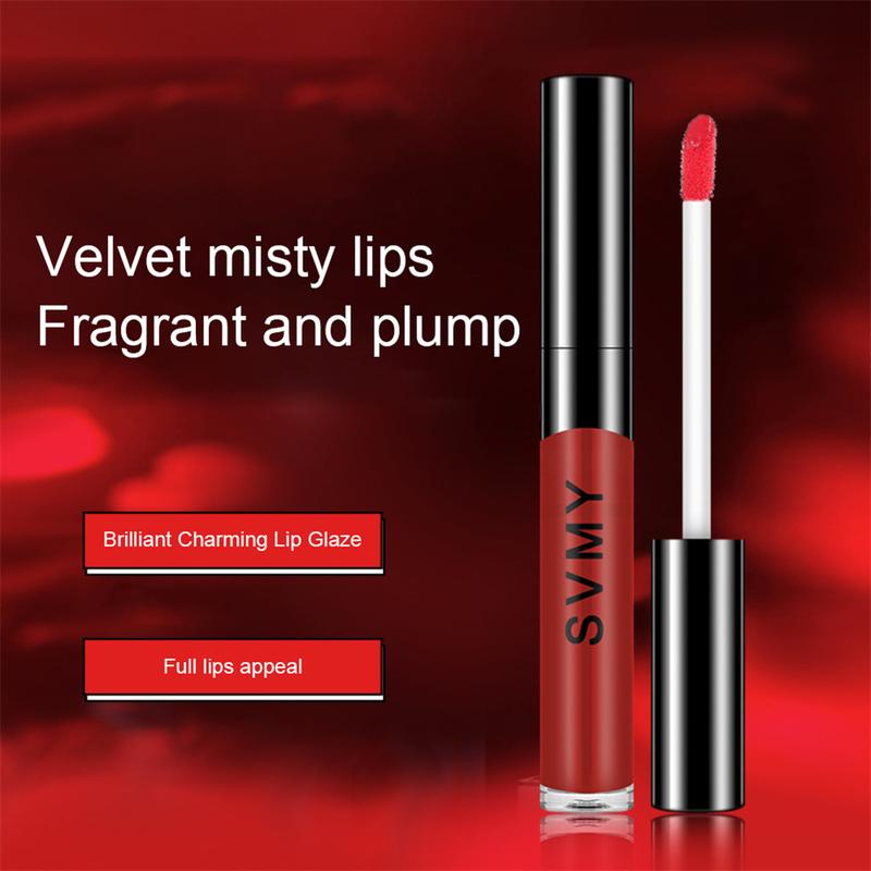 3PCS|SVMY Bright Charm Lip Glaze Grapefruit Red Matte eyebrow Pencil Black Eyeliner waterproof Beauty set 2