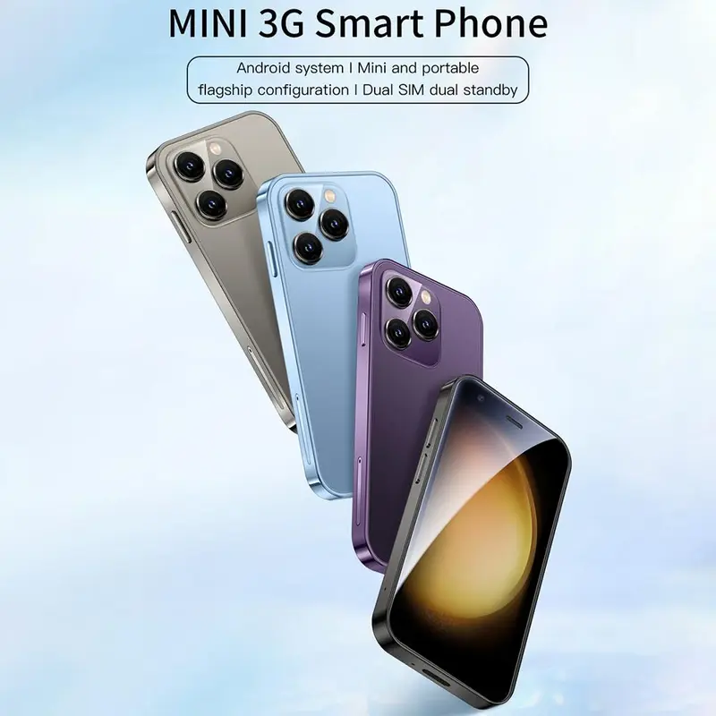 Điện thoại thông minh mini, Hệ thống Android 9.0, SIM kép Nano, Màn hình 2,5 ", Play Store, Điện thoại thông minh bỏ túi, Mạng 3G, Bộ nhớ 16GB 0
