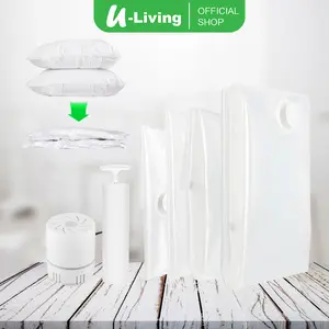 U-Living Plastik Vacuum Kantong PakaianTravel Transparan Benning Anti-air Dipakai Berulang Klip Plastic Pakaian